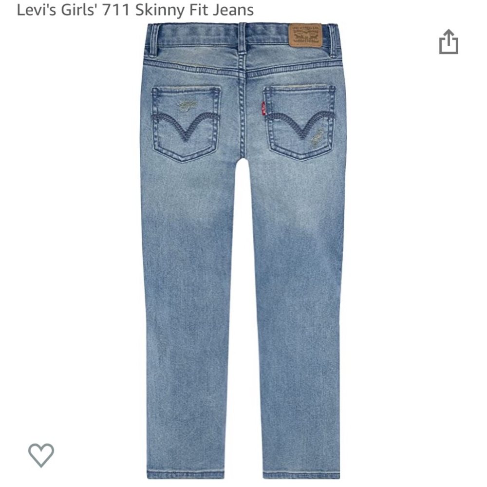 Levi’s 711 skinny super soft girls jeans 12 reg